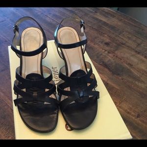 Etienne Aigner chocolate brown sandals